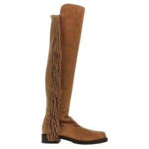 Stuart Weitzman 5050 Bold Fringe Boots - NWT
